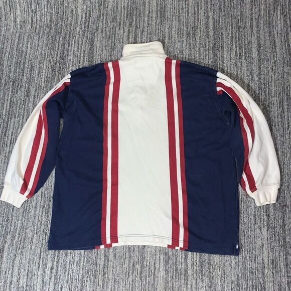 VTG 90s Wrangler Hero Real Comfort Long Sleeve High Neck 1/4 Zip Denim Shirt XL - Picture 5 of 5